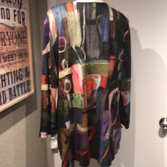 NWT Jess and jane Heather fabric scoop neck asymmetrical blouse. Barcelona - Picture 9 of 13